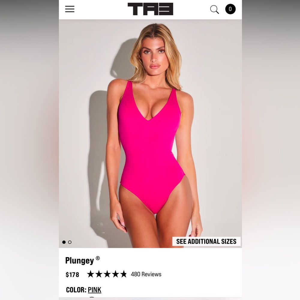 Ta3 swimsuit Pink M Plungey